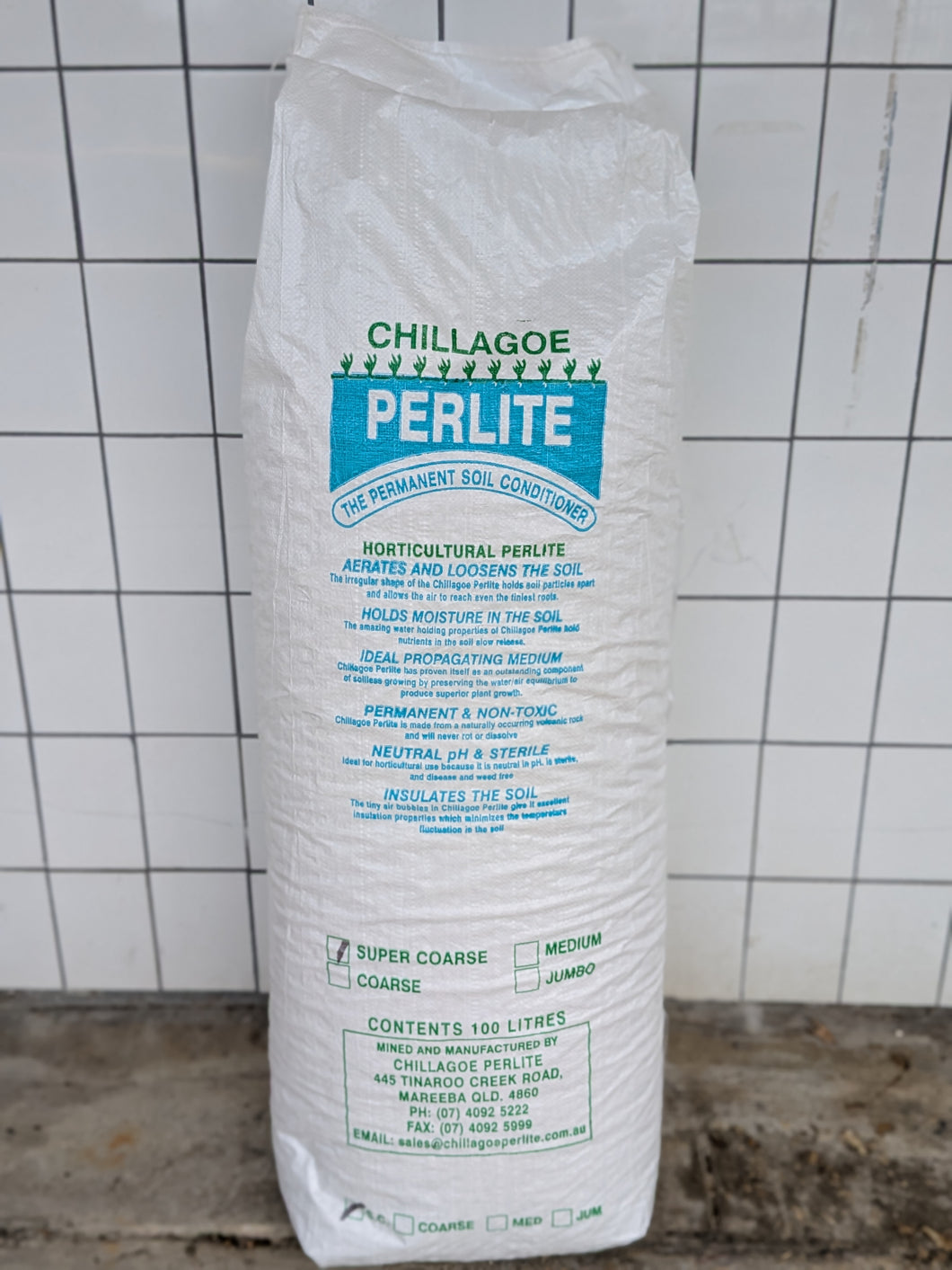 Perlite Super Coarse 100L Bag