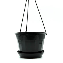 Load image into Gallery viewer, Hanging Pot with Saucer Black (170mm)
