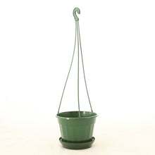 Load image into Gallery viewer, Hanging Pot with Saucer Green (140mm)
