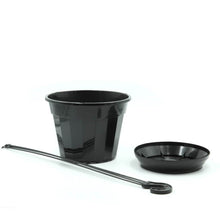 Load image into Gallery viewer, Hanging Pot with Saucer Black (170mm)
